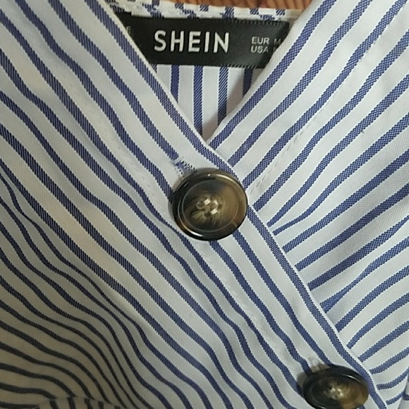 Blue stripped midi dress - Picture 2 of 4